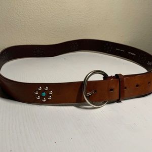 J.JILL Leather Boho Studded Belt Size M/L